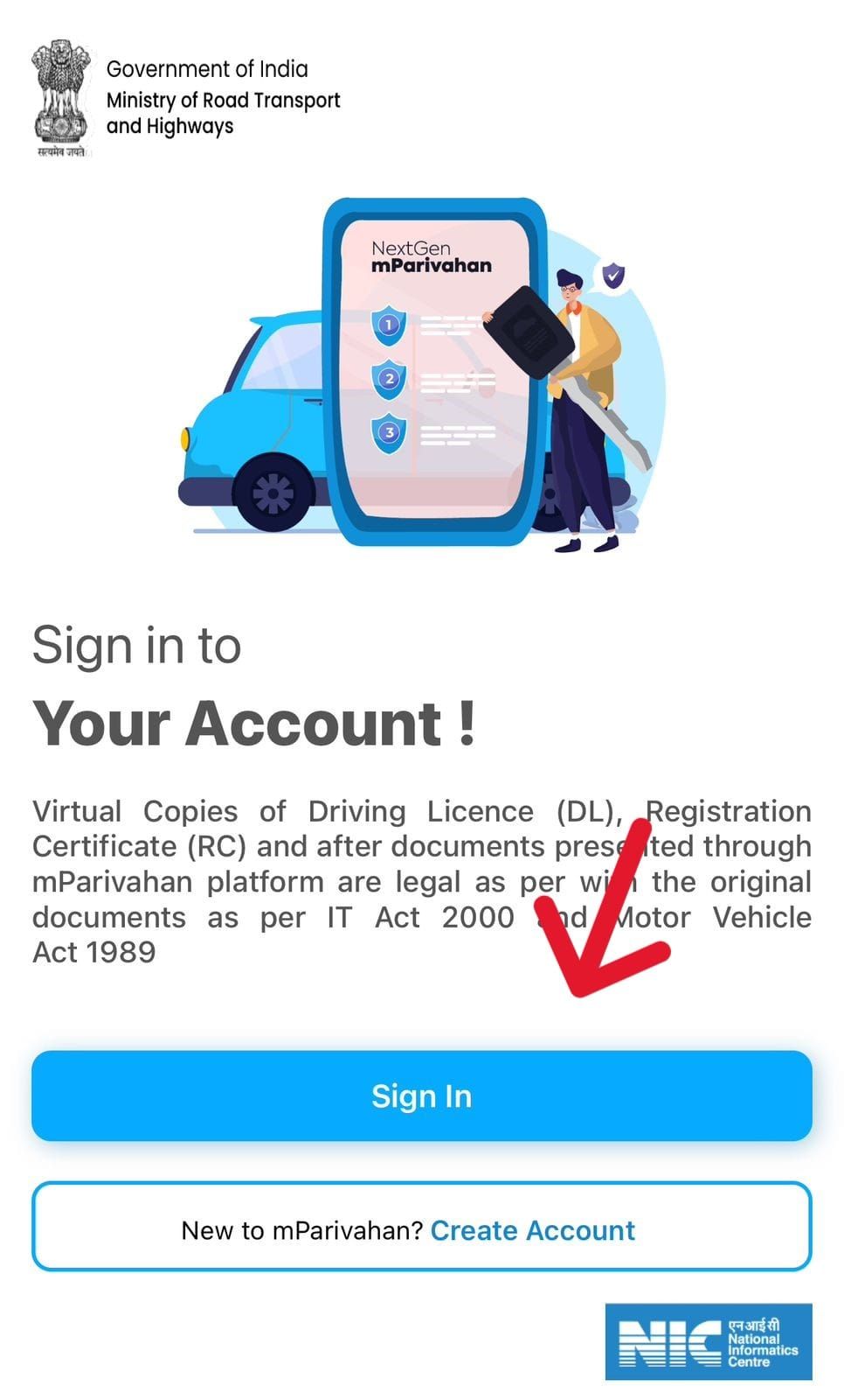mParivahan Registration